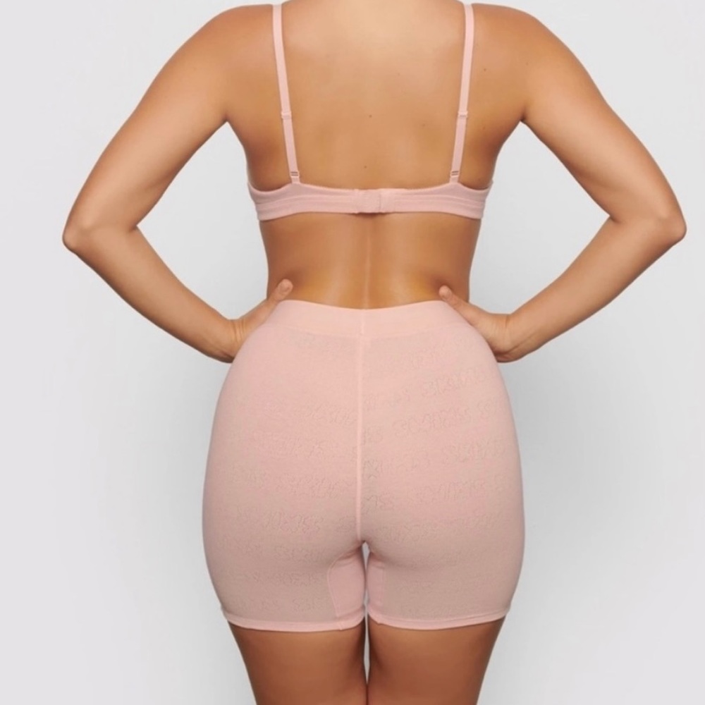 Skims Logo Pointelle Shorts